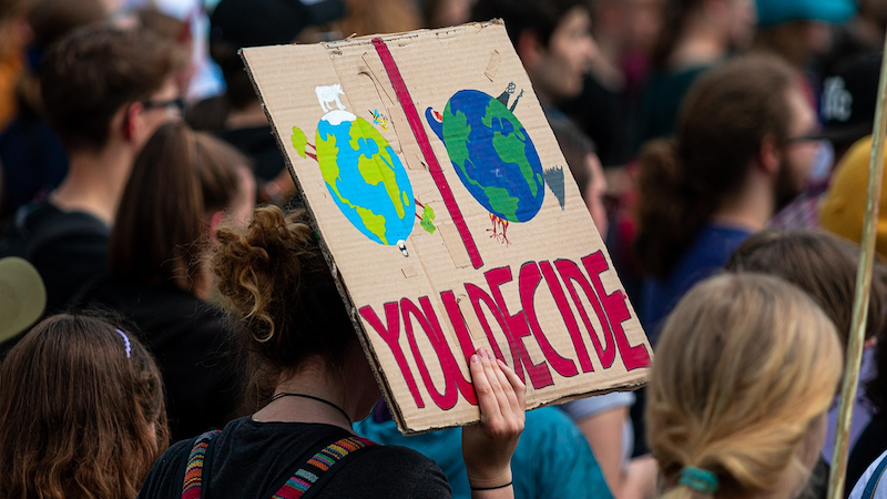 climate change protest demonstration