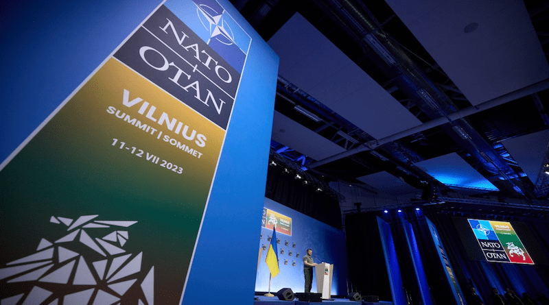 Ukraine's President Volodymyr Zelenskyy at the NATO Vilnius Summit. Photo Credit: Ukraine Presidential Press Service