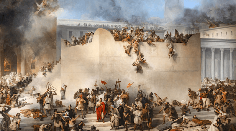 Detail of "Destruction of the Temple of Jerusalem," by Francesco Hayez Credit: Wikipedia Commons