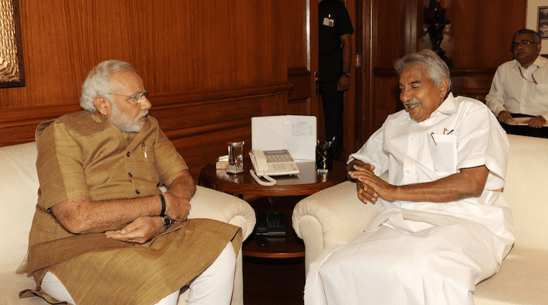 India's Prime Minister Narendra Modi with Oommen Chandy. Photo Credit: PM India Office