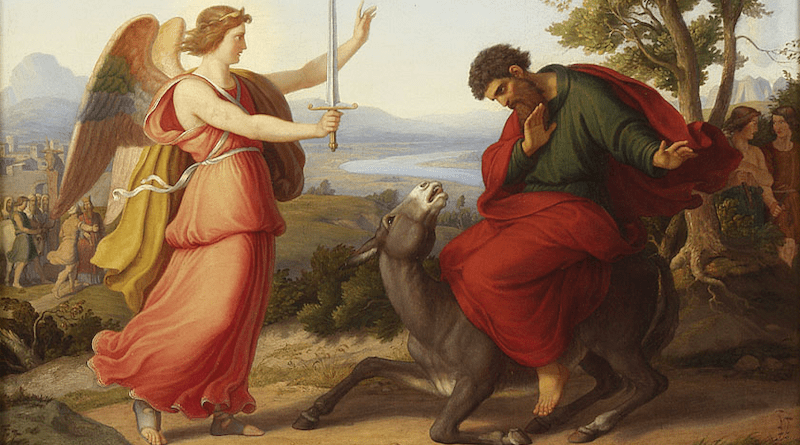 Detail of "Balaam and the angel," painting from Gustav Jaeger, 1836 Source: Wikipedia Commons