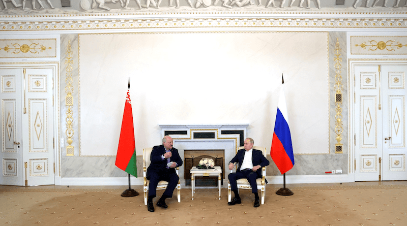 The President of Belarus Alexander Lukashenko with Russia's President Vladimir Putin. Photo Credit: Kremlin.ru