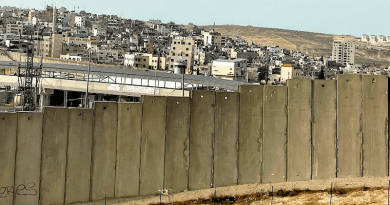 The separation wall built by Israel in the West Bank. Photo Credit: UN News/Shirin Yaseen