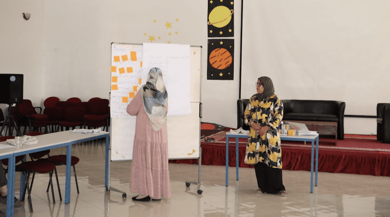 A participant of the IMAGINE workshop engaging in a module. Photo Credit: Kaoutar Ait Lahaj