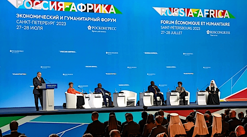 Russia's President Vladimir Putin speaks at the second Russia-Africa summit held in St. Petersburg. (photo supplied)