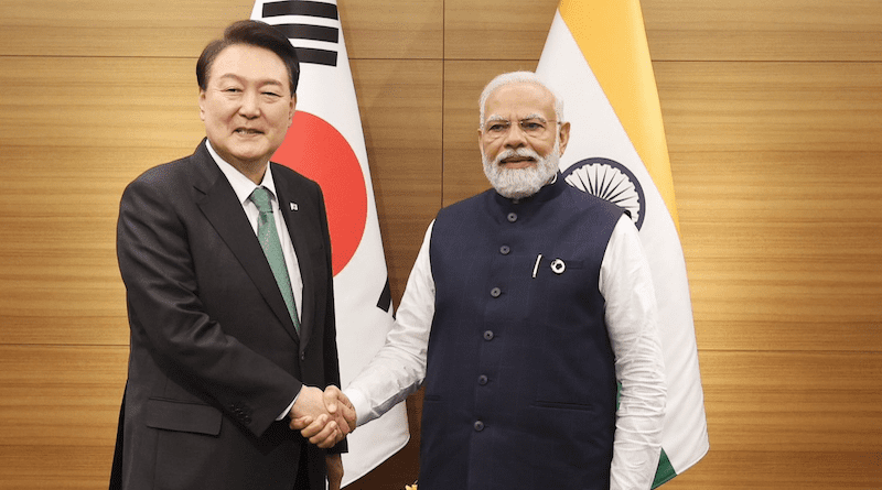South Korea's President Yoon Suk Yeol with India's PM Narendra Modi. Photo Credit: India PM Office
