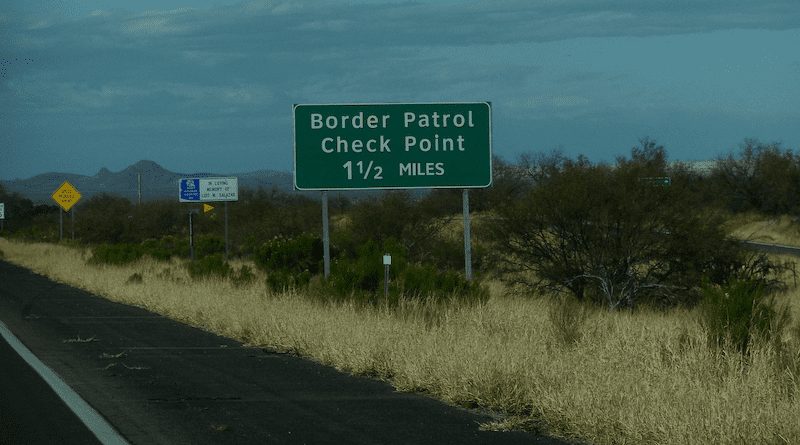United States border patrol control check point