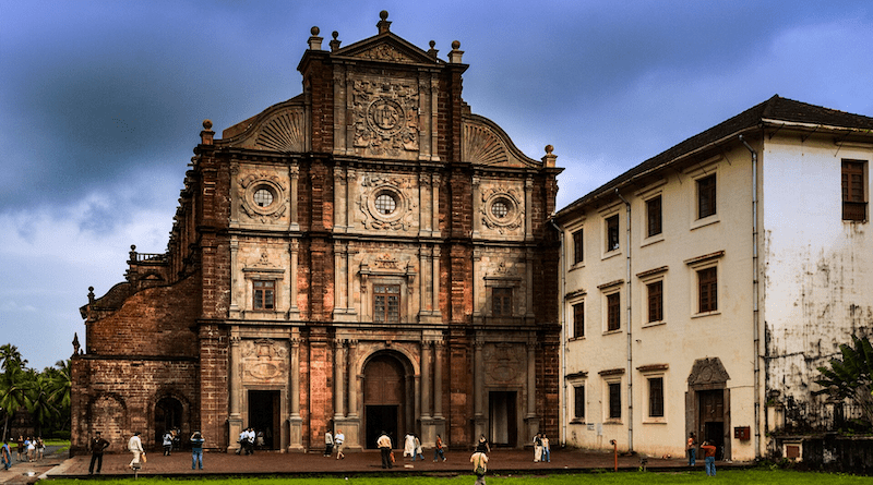 The Basilica of Bom Jesus, in Goa, India, and where the mortal remains of St. Francis Xavier are preserved. Photo Credit: Bikashrd, Wikipedia Commons