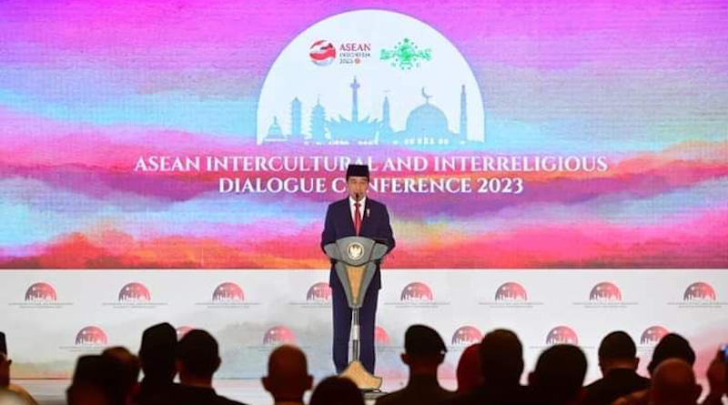 Indonesia's President Joko Widodo at the 2023 ASEAN Intercultural and Interreligious Dialogue Conference (IIDC). Photo Credit: Indonesia President Office