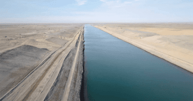 View of Qosh Tepa, an irrigation canal, which will direct the water from the Amu Darya river to Afghanistan's arid northern region. Photo Credit: © Afghanistan's Deputy Minister of Economic Development