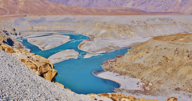 pakistan river landscape drought