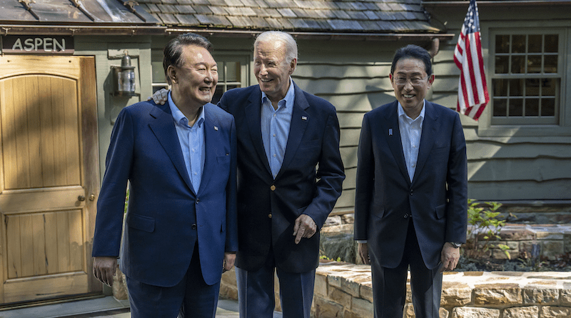 South Korean President Yoon Suk Yeol, President Joe Biden and Japan's Prime Minister Fumio Kishida. Photo Credit: The White House