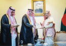 File photo of Saudi Minister of Commerce and Investment Majid bin Abdullah Al-Qassabi with Bangladesh’s Prime Minister Sheikh Hasina Wazed. (SPA)