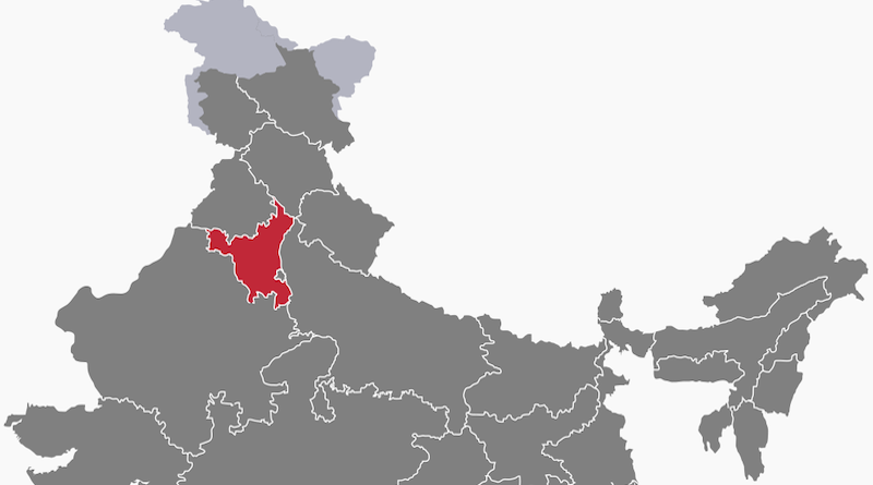 Location of Haryana in India. Credit: Wikipedia Commons