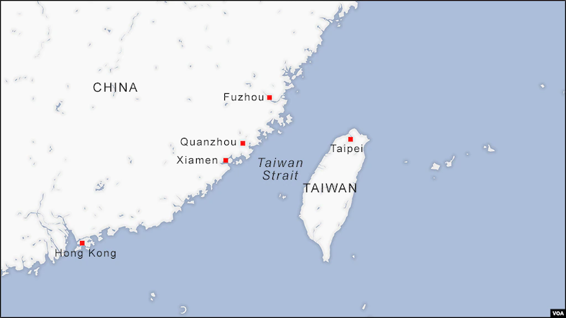 China and Taiwan Strait. Credit: VOA