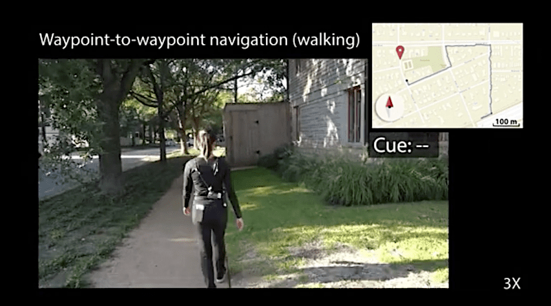 Navigating city streets using the device. CREDIT Device Preston/et al.