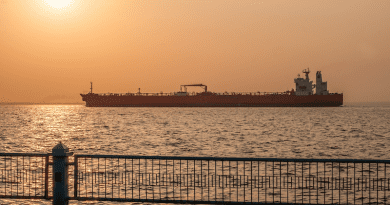 Oil tanker in Maracaibo, Venezuela.