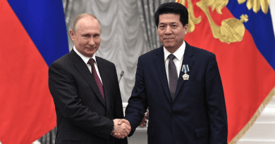 President of Russia Vladimir Putin awarded China's Special Envoy for Eurasian Affairs Li Hui with an Order of Friendship in May 2019. Photo Credit: Kremlin.ru