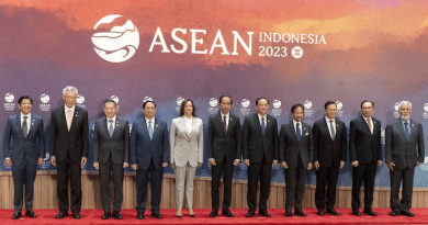 Family photo of U.S.-ASEAN Summit and the East Asia Summit in Jakarta. Photo Credit: US government, Kamala Harris/Twitter