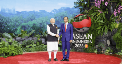 India's Prime Minister Narendra Modi with President of Indonesia Joko Widodo at 20th ASEAN-India Summit, in Jakarta, Indonesia. Photo Credit: India PM Office