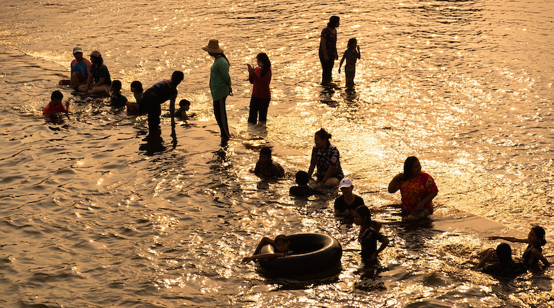 asia Thailand river people dam swimming