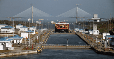 Panama canal ship