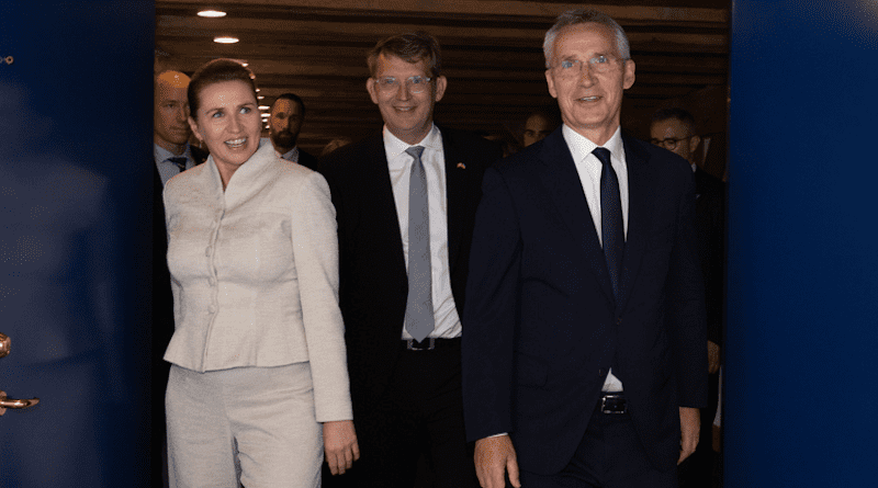 NATO Secretary General Jens Stoltenberg with Denmark's Prime Minister Mette Frederiksen. Photo Credit: NATO