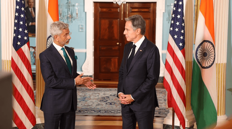 India's External Affairs Minister S. Jaishankar (L) with US Secretary of State Antony Blinken, Washington, DC. Photo Credit: India External Affairs Office