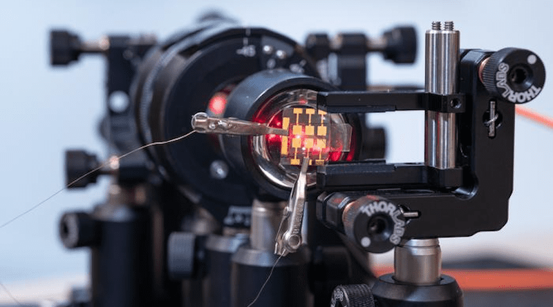 Quantum random number generation based on a perovskite light emitting diode. CREDIT: Magnus Johansson