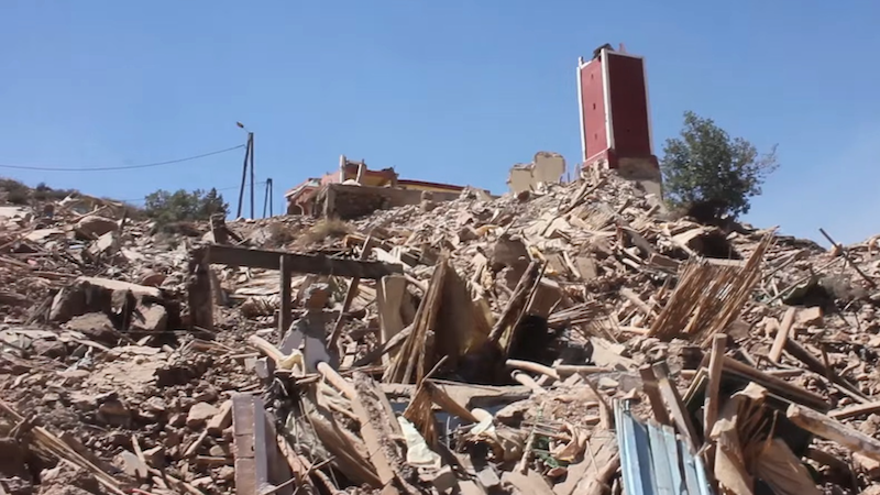 Tizi N'Test after the earthquake in Morocco. Photo Credit: alyaoum24, Wikipedia Commons