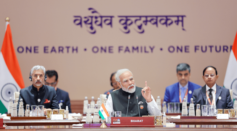 India's Prime Minister Narendra Modi at G20 Summit in New Delhi. Photo Credit: India PM Office