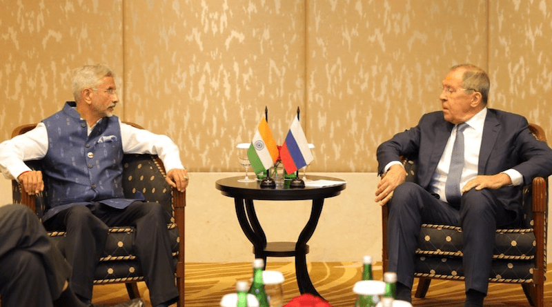 India’s External Affairs Minister S. Jaishankar with Russian Foreign Minister Sergey Lavrov, Jakarta, September 6, 2023. Photo Credit: India Foreign Affairs