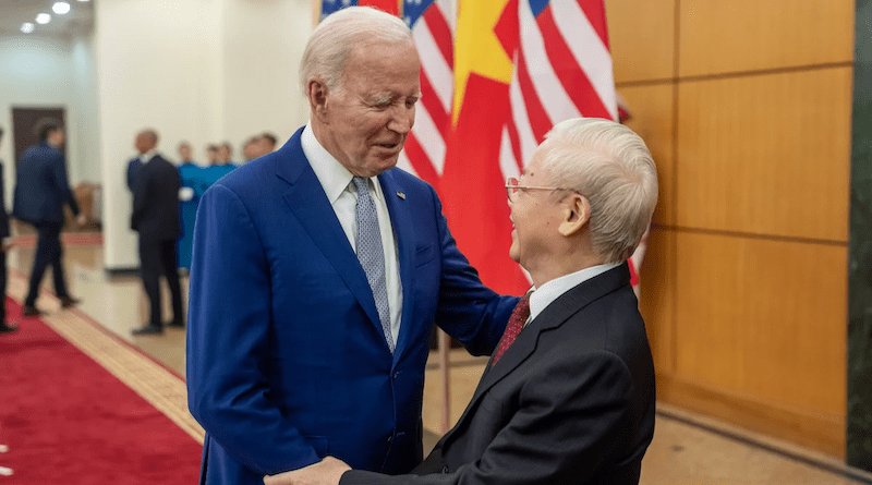 US President Joe Biden with Vietnam's Communist Party General Secretary Nguyen Phu Trong. Photo Credit: The White House