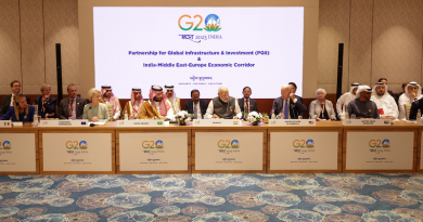 Launch of India-Middle East-Europe Economics Corridor at G20 Summit. Photo Credit: India PM Office
