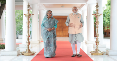 Bangladesh's Prime Minister Sheikh Hasina with India's Prime Minister Narendra Modi. Photo Credit: India PM Office