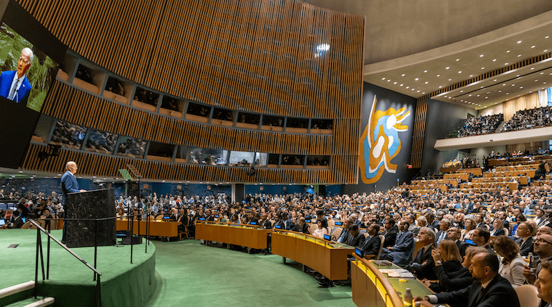 President Joe Biden addresses the 78th United Nations General Assembly in New York. Photo Credit: The White House