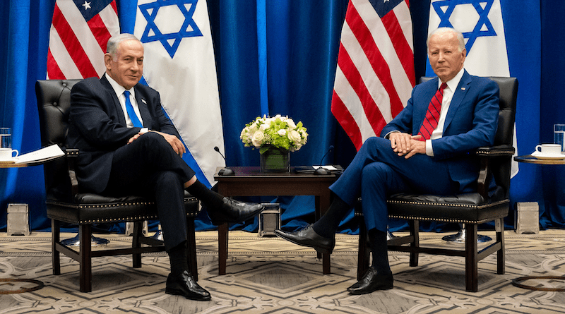 Israel's Prime Minister Benjamin Netanyahu with US President Joe Biden on the sidelines of the 78th U.N. General Assembly in New York City, Sept. 20, 2023. Photo Credit: The White House