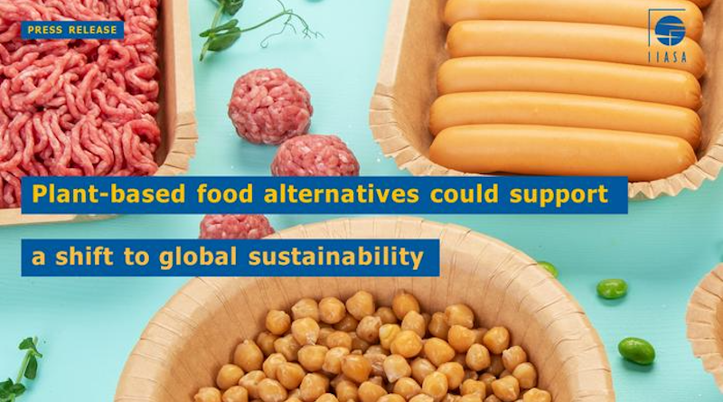 Replacing 50% of meat and milk products with plant-based alternatives by 2050 can reduce agriculture and land use related greenhouse gas (GHG) emissions by 31% and halt the degradation of forest and natural land, according to new research in Nature Communications. CREDIT: International Institute for Applied Systems Analysis (IIASA)
