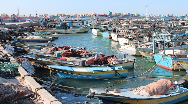 File photo of boats in Gaza port. Photo Credit: Mahmoud Navash, Wikimedia Commons