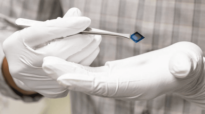 A Penn State research team developed a bio-inspired artificial neuron that can process visual and tactile sensory inputs together. CREDIT: Tyler Henderson/Penn State