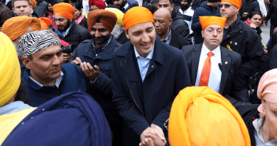 Canada's Prime Minister Justin Trudeau celebrating Khalsa Day with the Sikh community in Toronto in 2017. Photo Credit: Justin Trudeau’s Twitter Account.