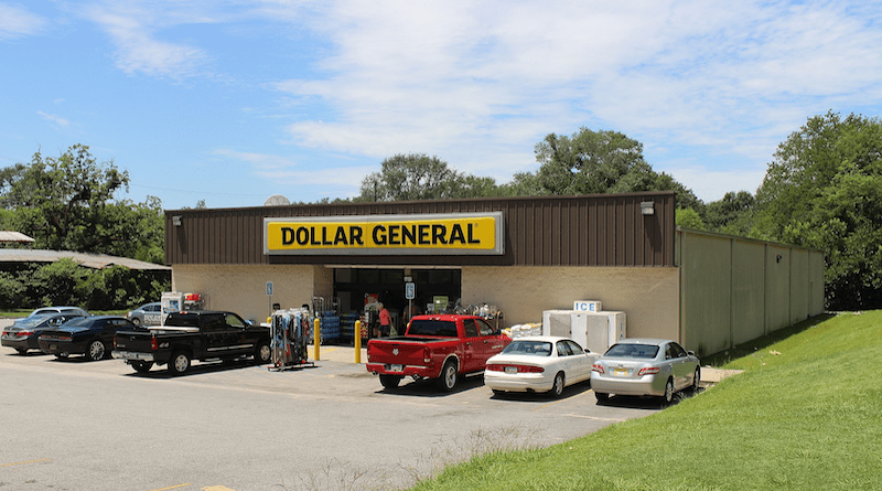 A Dollar General store. Photo Credit: Michael Rivera, Wikipedia Commons