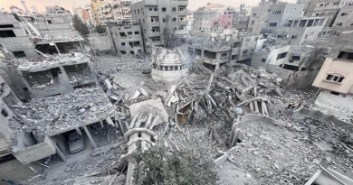 Bombed buildings in Gaza. Photo Credit: Tasnim News Agency