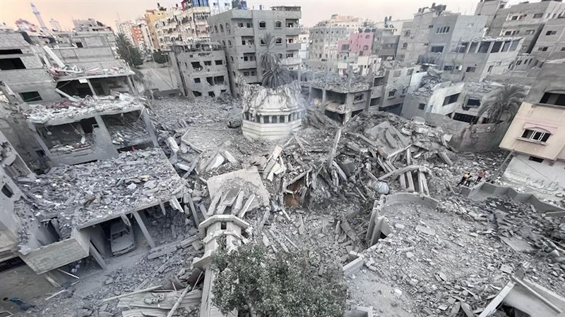 Bombed buildings in Gaza. Photo Credit: Tasnim News Agency