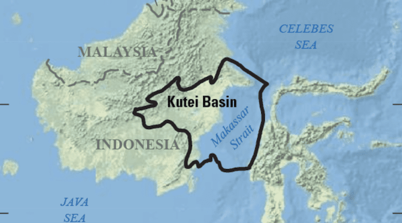 Location of Kutei Basin in Indonesia. Credit: USGS