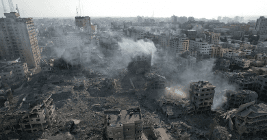 Damage in the Gaza Strip following an Israeli airstrike. Photo Credit: Al Araby, Wikipedia Commons