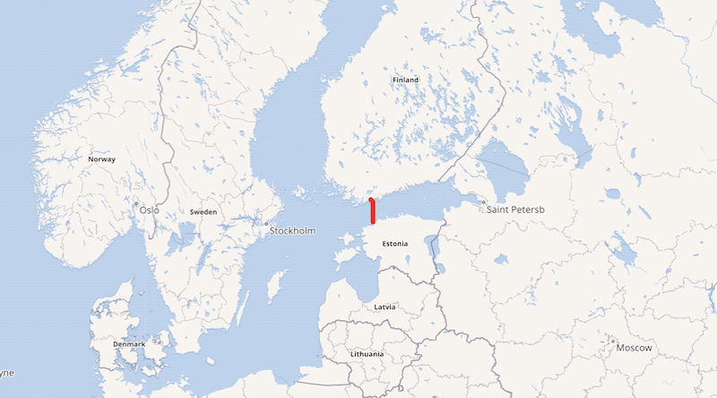 Location of Balticconnector bi-directional natural gas pipeline between Ingå, Finland and Paldiski, Estonia. Credit: Wikipedia Commons