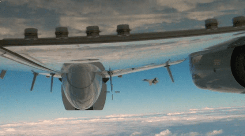 Images newly released by the department capture a PLA fighter jet in the course of conducting a coercive and risky intercept against a lawfully operating U.S. asset in the South China Sea. The PLA fighter crossed in front of the U.S. aircraft at a distance of 100 yards, forcing the U.S. aircraft to fly through the PLA plane’s wake turbulence. Photo Credit: U.S. Indo-Pacific Command Courtesy Photo