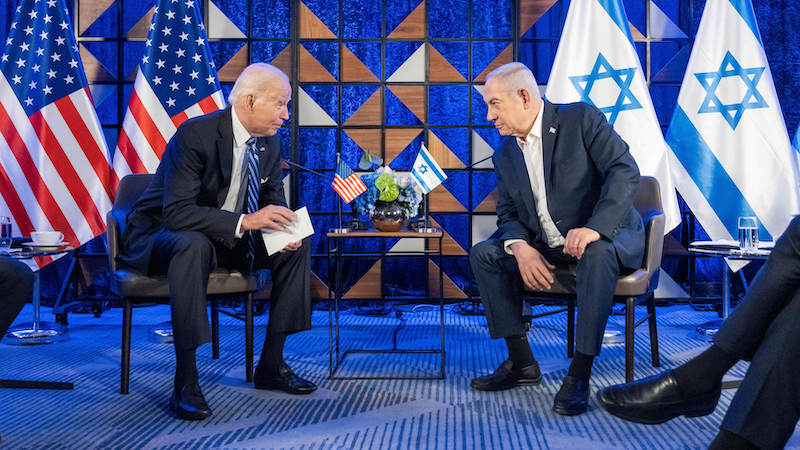 US President Joe Biden with Israel's Prime Minister Benjamin Netanyahu. Photo Credit: The White House, X