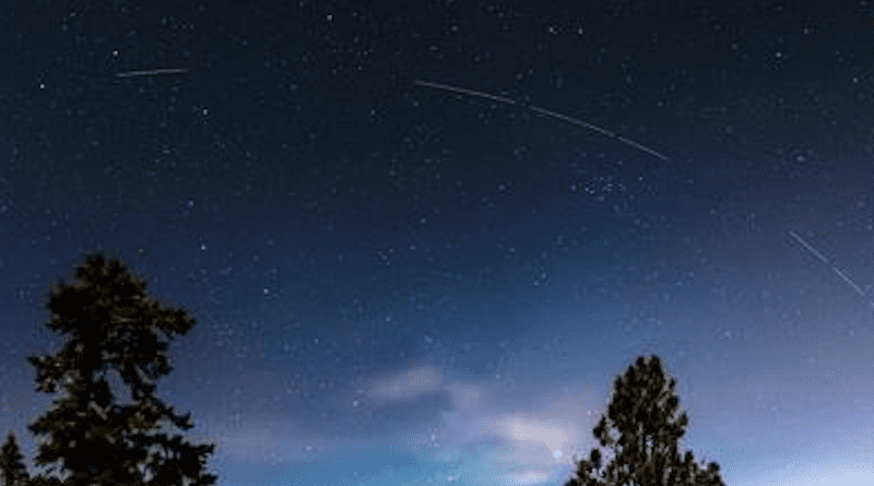 Trail left by BlueWalker 3 over Observatorio Astronomico Nacional, San Pedro Martir, Mexico CREDIT: I. Plauchu-Frayn